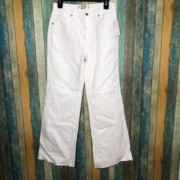 Free People High Rise Straight Flare Jeans - Picture 3 of 5